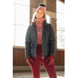 Casaco de equitação acolchoado Horze Astrid feminino Azul polar Azul-marinho