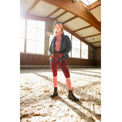 Casaco de equitação acolchoado Horze Astrid feminino Azul polar Azul-marinho