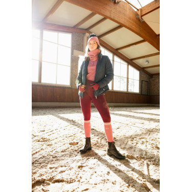 Casaco de equitação acolchoado Horze Astrid feminino Azul polar Azul-marinho