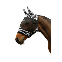 Máscara de proteção contra moscas Zebra com proteção para as orelhas Covalliero Máscara de proteção contra moscas Zebra com proteção para as orelhas Covalliero