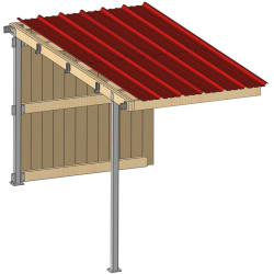 Extensão abrigo de pasto inclinação simples La Gée Extensão abrigo de pasto inclinação simples La Gée