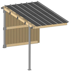 Extensão abrigo de pasto inclinação simples La Gée Extensão abrigo de pasto inclinação simples La Gée