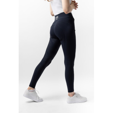 Calça de equitação térmica com assento completo em silicone Justine feminino B Vertigo Azul-marinho escuro
