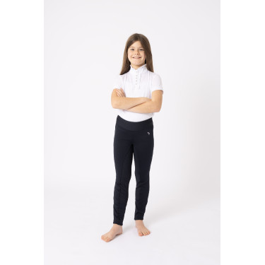 Calça de equitação infantil de inverno com fundo de silicone Active Horze Azul-marinho escuro Calça de equitação infantil de inverno com fundo de silicone Active Horze Azul-marinho escuro