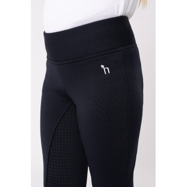 Calça de equitação infantil de inverno com fundo de silicone Active Horze Azul-marinho escuro Calça de equitação infantil de inverno com fundo de silicone Active Horze Azul-marinho escuro