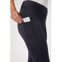 Legging Horze inverno Active com grip integral e bolso para celular feminino Azul-marinho escuro Legging Horze inverno Active com grip integral e bolso para celular feminino Azul-marinho escuro
