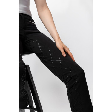 Calça de equitação com estampa de silicone Adeline feminina Horze Calça de equitação com estampa de silicone Adeline feminina Horze