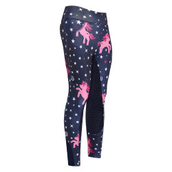 Calça de equitação infantil Imperial Riding Unicorn Sparkle Fullgrip