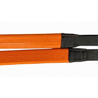 Rendas de borracha T de T laranja Havana escuro Castanho