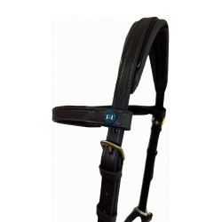 Side-pull couro T de T Havana escuro Castanho