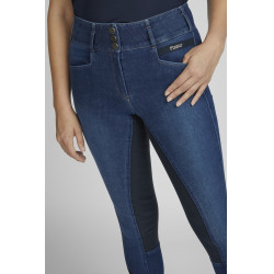 Calça Pikeur Jeans Candela feminina full grip Azul denim