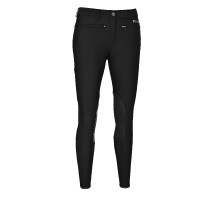 Calça Pikeur Tessa feminina com grip nos joelhos Preto Calça Pikeur Tessa feminina com grip nos joelhos Preto