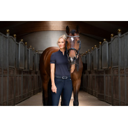 Calça Pikeur Tessa feminina com grip nos joelhos Azul-noite Calça Pikeur Tessa feminina com grip nos joelhos Azul-noite