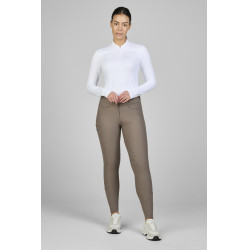 Calça Pikeur Laure full grip feminina 3005 cintura alta  Cinzento-acastanhado Castanho