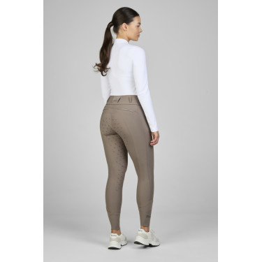 Calça Pikeur Laure full grip feminina 3005 cintura alta  Cinzento-acastanhado Castanho