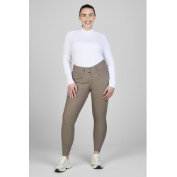 Calça Pikeur Laure full grip feminina 3005 cintura alta  Cinzento-acastanhado Castanho