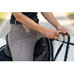 Calça Pikeur Laure feminina full grip cintura média 3006 Cinzento-acastanhado Castanho Calça Pikeur Laure feminina full grip cintura média 3006 Cinzento-acastanhado Castanho