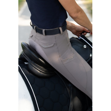 Calça Pikeur Laure feminina full grip cintura média 3006 Cinzento-acastanhado Castanho Calça Pikeur Laure feminina full grip cintura média 3006 Cinzento-acastanhado Castanho