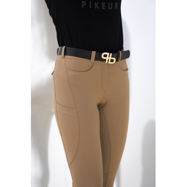 Calça Pikeur Laure feminina full grip cintura média 3006 Caramelo Castanho Calça Pikeur Laure feminina full grip cintura média 3006 Caramelo Castanho