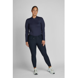 Calça Pikeur feminina Romy com grip nos joelhos Azul-noite