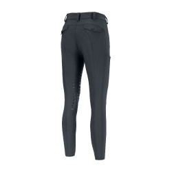 Calça Pikeur feminina Romy com grip nos joelhos Sombra escura Cinzento
