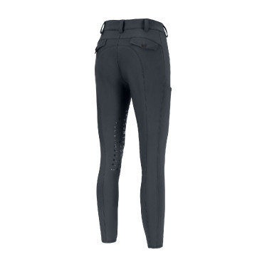 Calça Pikeur feminina Romy com grip nos joelhos Sombra escura Cinzento