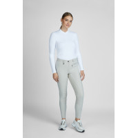 Calça Pikeur feminina Vally full grip 6106 cintura média Creme baunilha Bege