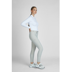 Calça Pikeur feminina Vally full grip 6106 cintura média Creme baunilha Bege