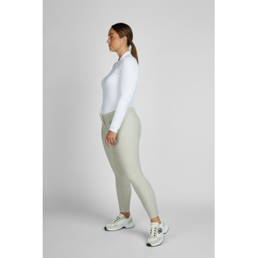 Calça Pikeur feminina Vally full grip 6106 cintura média Creme baunilha Bege