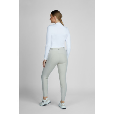Calça Pikeur feminina Vally full grip 6106 cintura média Creme baunilha Bege
