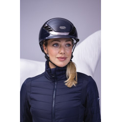 Capacete de equitação Abus Airluxe Chrome Azul-noite brilhante Capacete de equitação Abus Airluxe Chrome Azul-noite brilhante