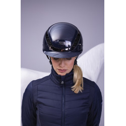 Capacete de equitação Abus Airluxe Chrome Azul-noite brilhante Capacete de equitação Abus Airluxe Chrome Azul-noite brilhante