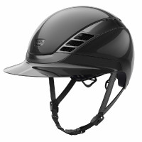 Capacete de equitação Abus Airluxe Chrome L.V Preto brilhante
