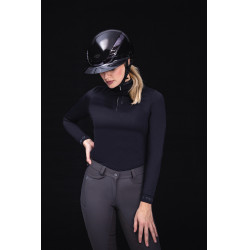 Capacete de equitação Abus Airluxe Chrome L.V Preto brilhante Capacete de equitação Abus Airluxe Chrome L.V Preto brilhante