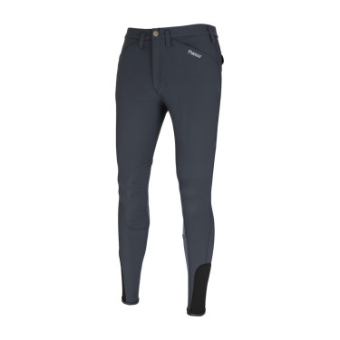 Calça masculina Pikeur Rodrigo com grip nos joelhos Sombra escura Cinzento