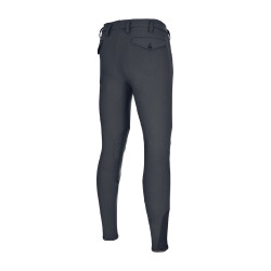 Calça masculina Pikeur Rodrigo com grip nos joelhos Sombra escura Cinzento