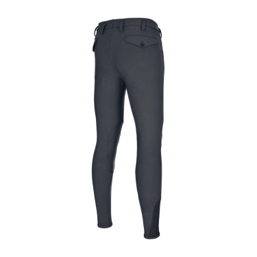 Calça masculina Pikeur Rodrigo com grip nos joelhos Sombra escura Cinzento