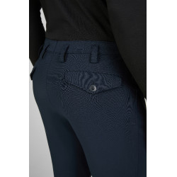 Calça masculina Pikeur Rodrigo com grip nos joelhos Azul-noite
