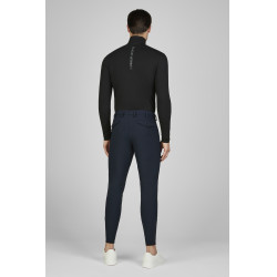 Calça masculina Pikeur Rodrigo com grip nos joelhos Azul-noite