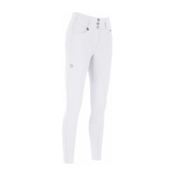 Pikeur Candela Damenreithose mit Kunstleder-Vollbesatz hohe Taille 1808 Branco