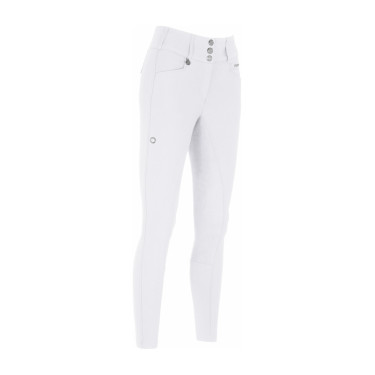 Pikeur Candela Damenreithose mit Kunstleder-Vollbesatz hohe Taille 1808 Branco