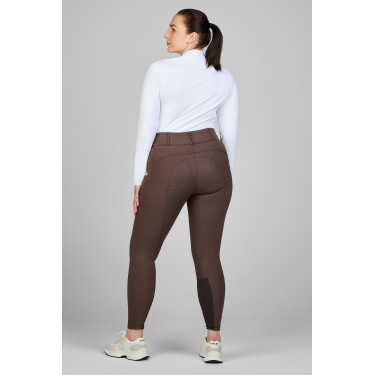Calça Pikeur Candela full grip feminina Ganzbesatz Trufa Castanho