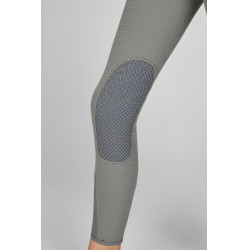 Calça infantil Pikeur Brooklyn com grip nos joelhos Cinza claro Cinzento