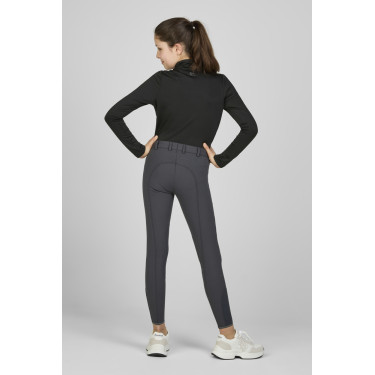 Calça infantil Pikeur Brooklyn com grip nos joelhos Sombra escura Cinzento Calça infantil Pikeur Brooklyn com grip nos joelhos Sombra escura Cinzento