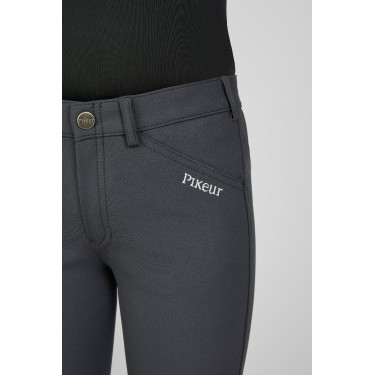 Calça infantil Pikeur Brooklyn com grip nos joelhos Sombra escura Cinzento Calça infantil Pikeur Brooklyn com grip nos joelhos Sombra escura Cinzento