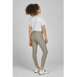 Calça infantil Pikeur New Braddy full grip 9805 cintura média Tempestade de areia Castanho