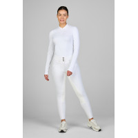 Calças Pikeur feminina New Candela com fundo falso de camurça 3978 cintura alta Branco