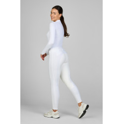 Calças Pikeur feminina New Candela com fundo falso de camurça 3978 cintura alta Branco