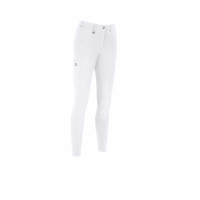 Calça Pikeur feminina New Lugana com falso fundo de camurça 0908 cintura média Branco