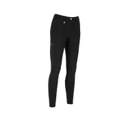 Calça Pikeur feminina New Lugana com falso fundo de camurça 0908 cintura média Preto